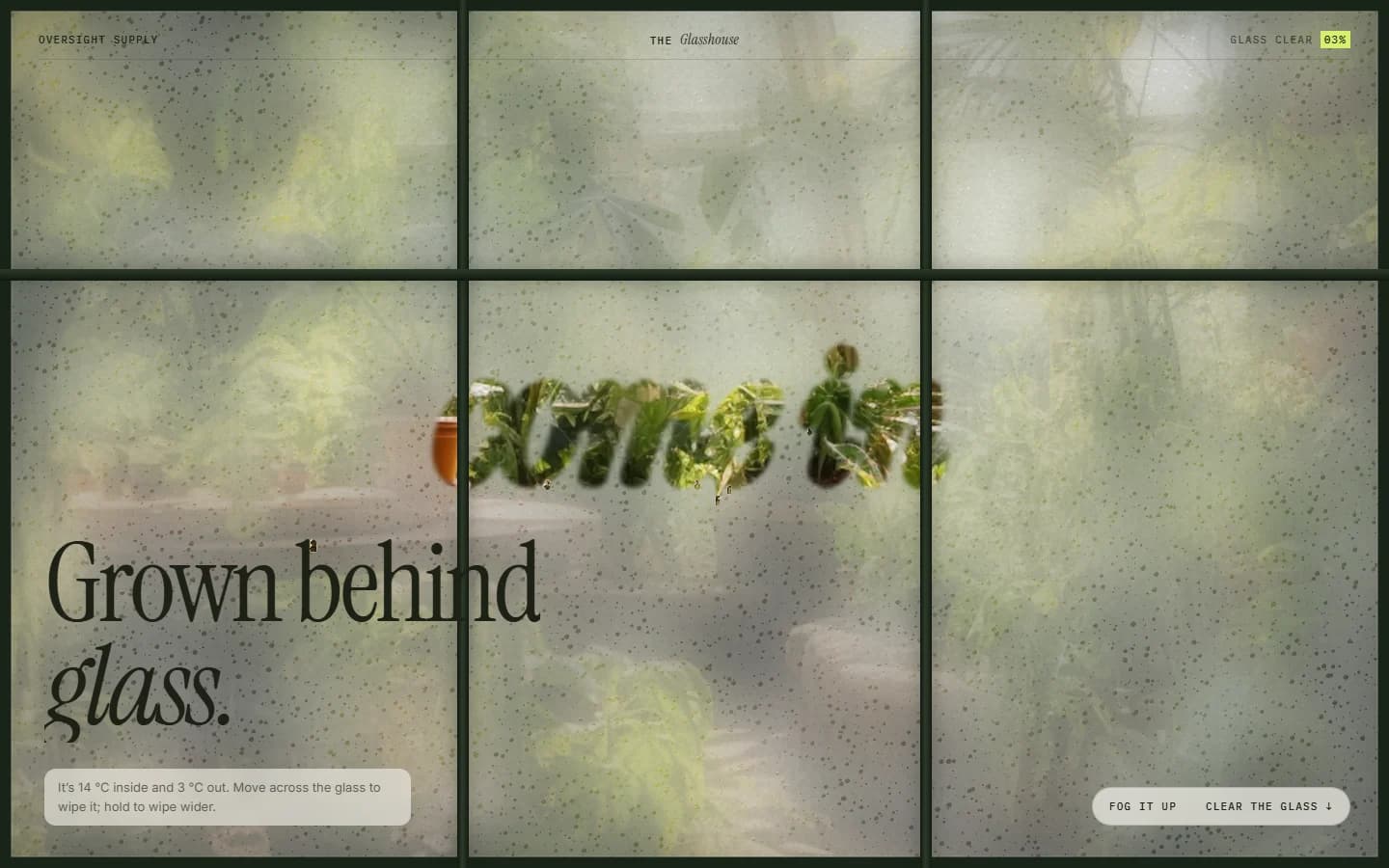 Condensation website section preview