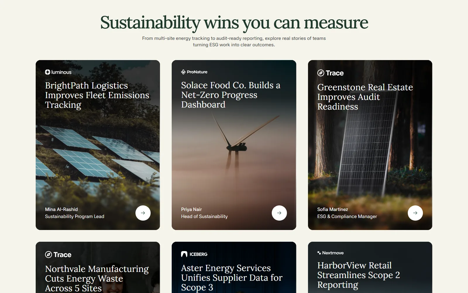 Case Studies — Use Cases 01 website section preview
