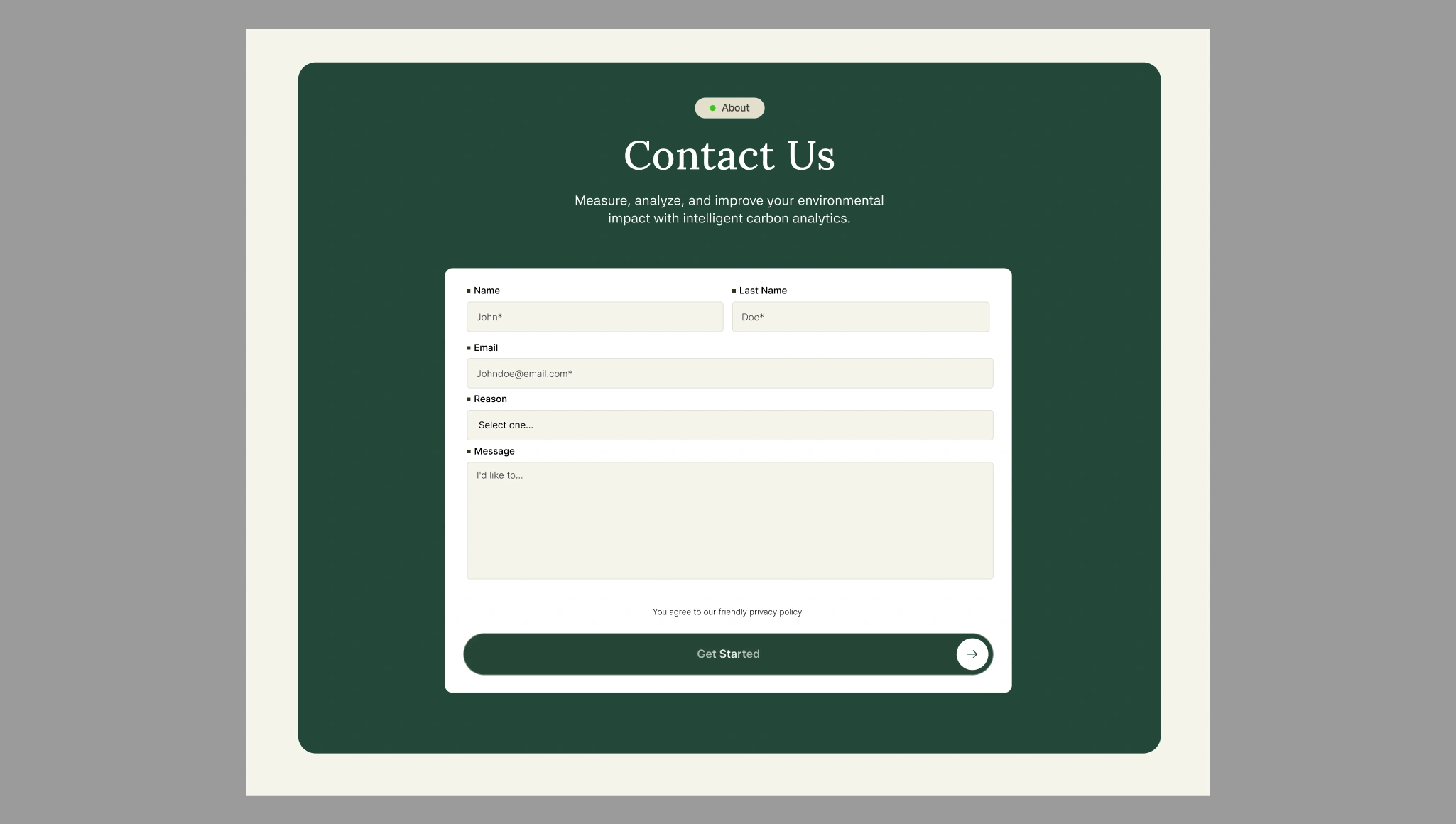 Contact — Contact 01 website section preview