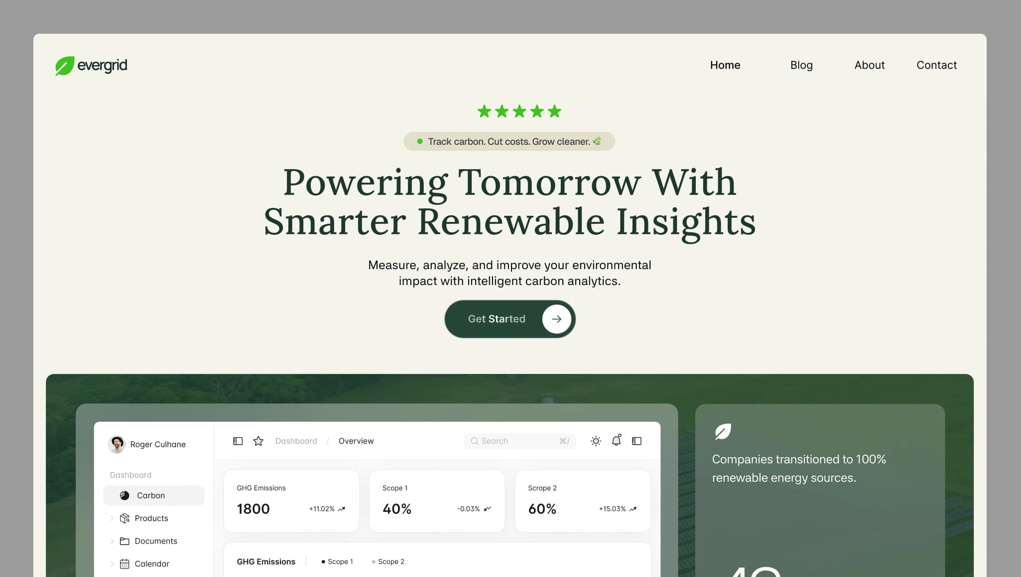 Home — Hero 01 website section preview