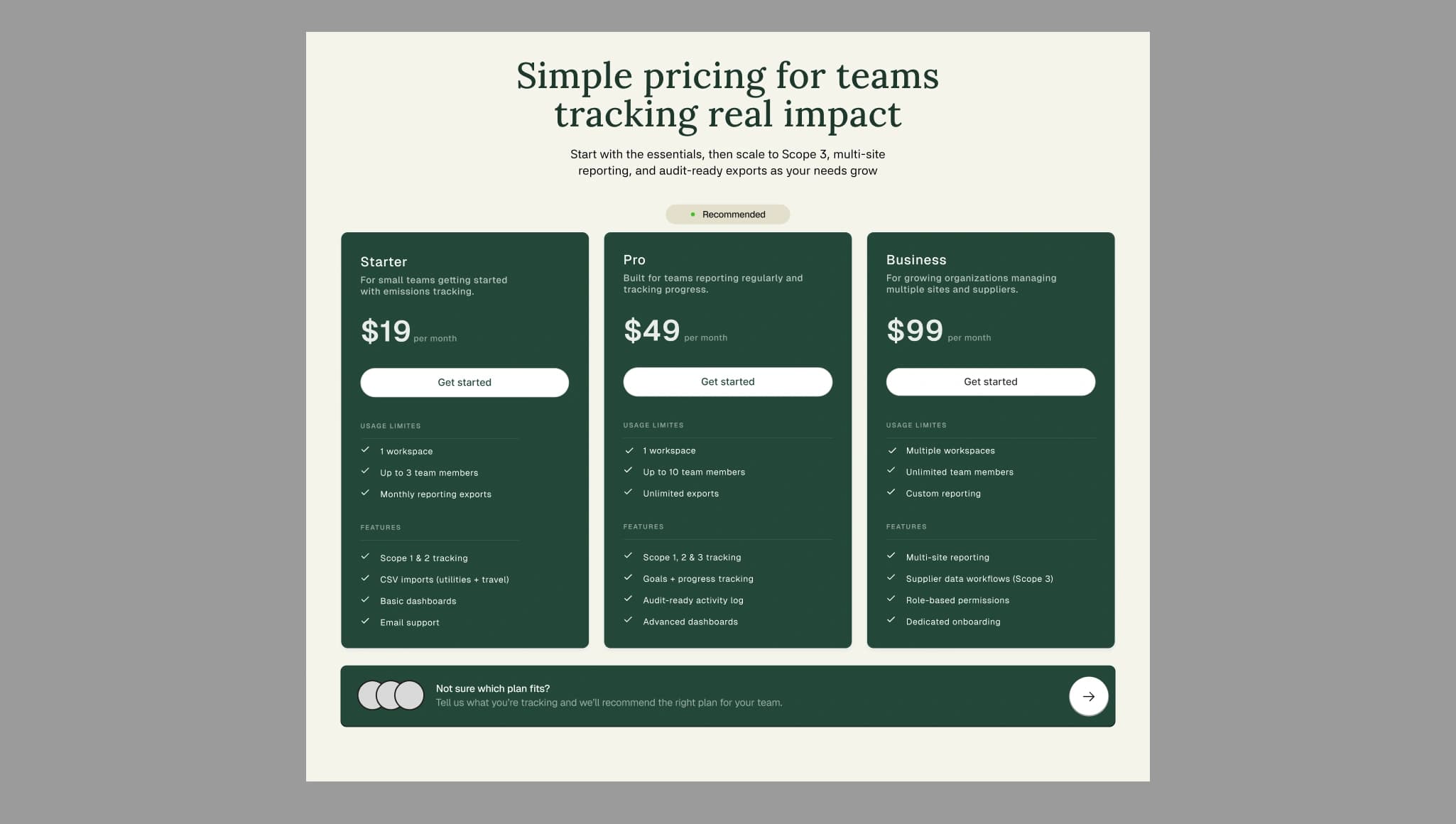 Pricing — Pricing 01 website section preview