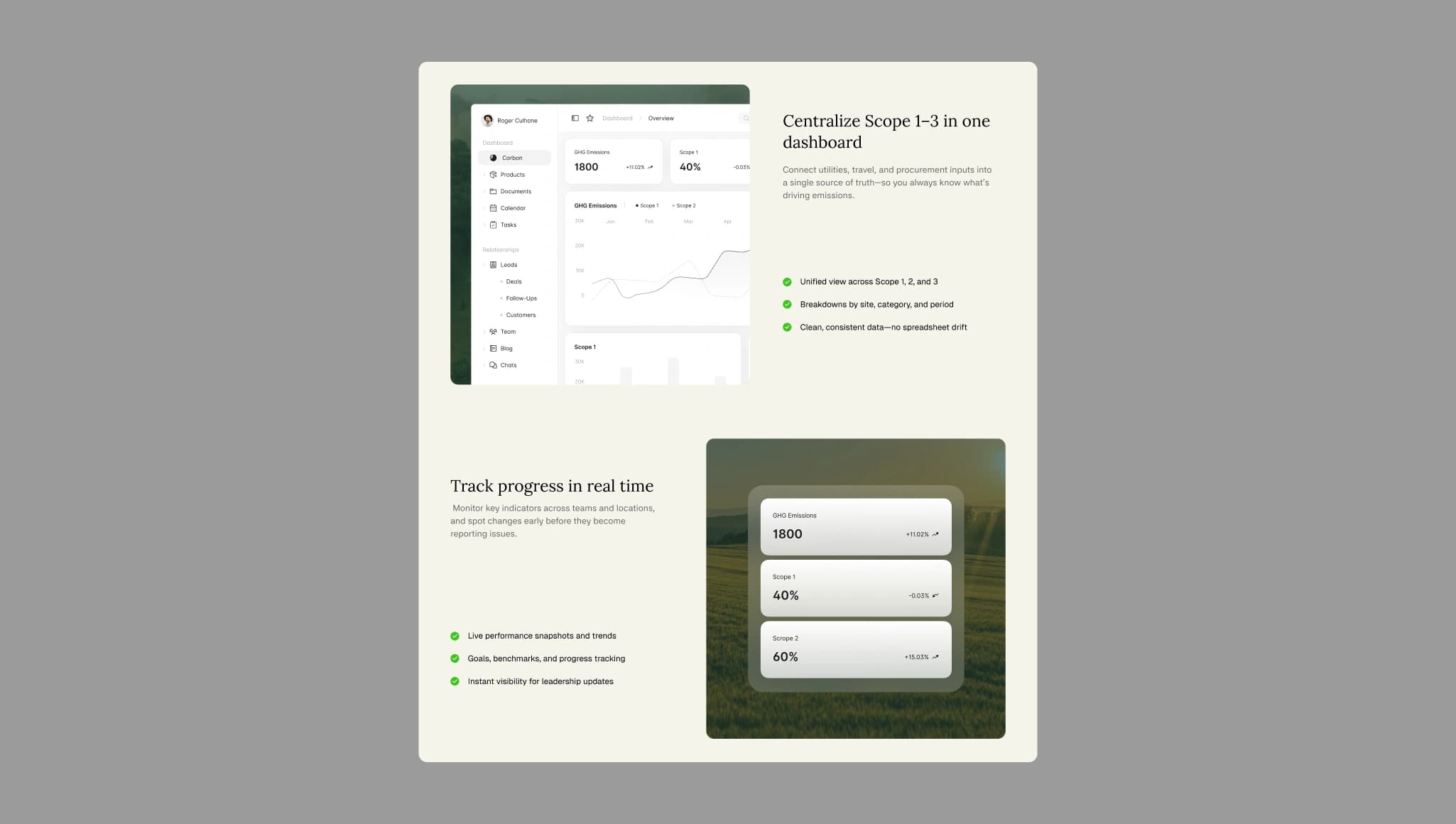 Product — Features 01 website section preview