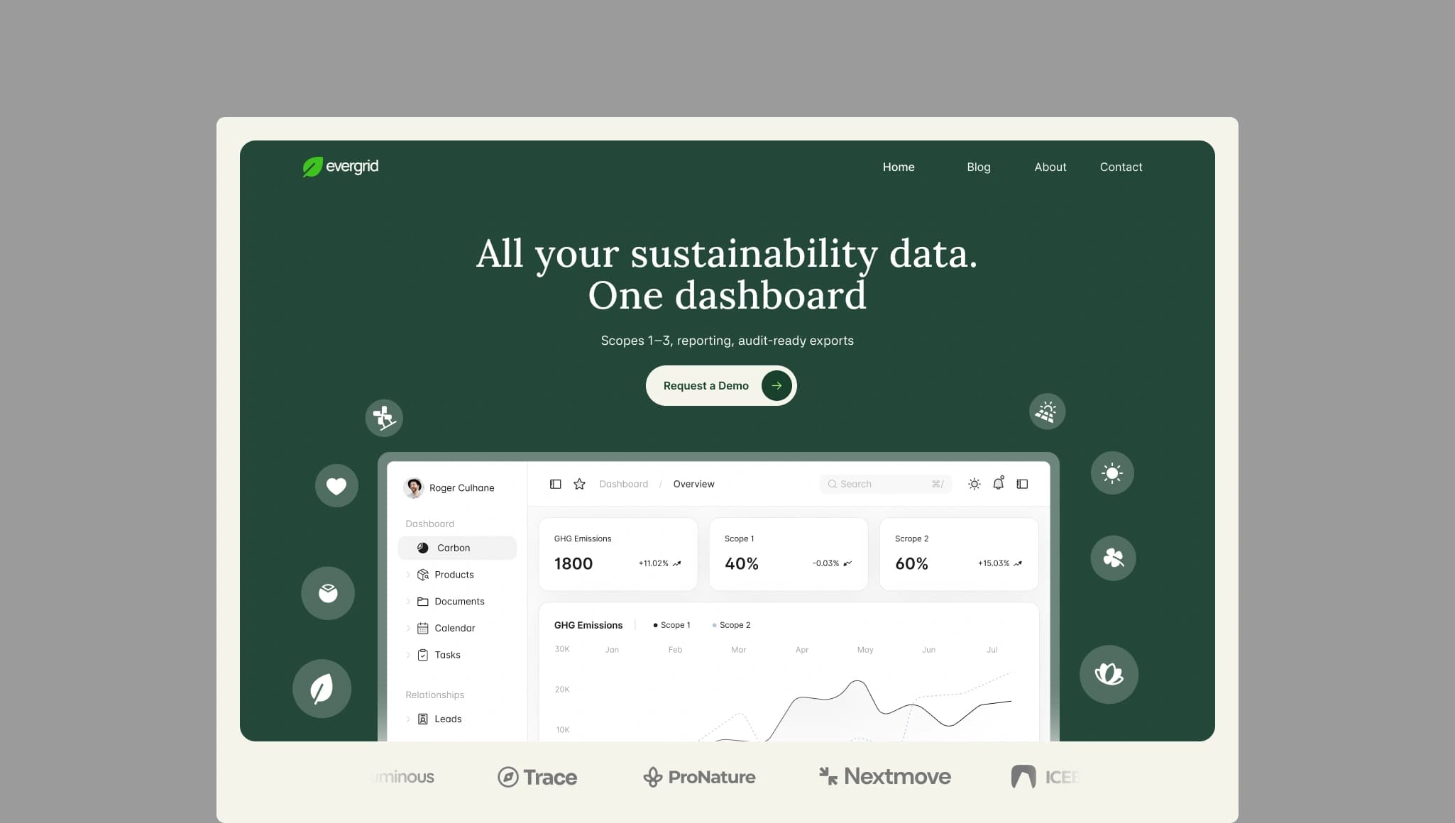 Product — Hero 01 website section preview