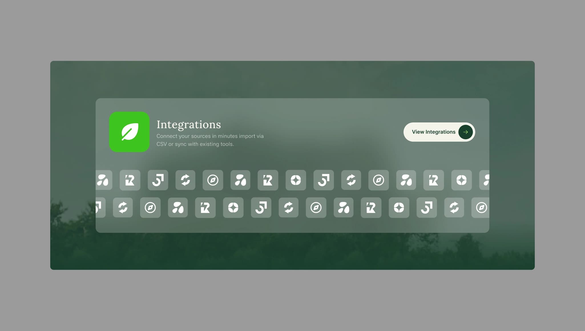 Product — Integrations 01 website section preview