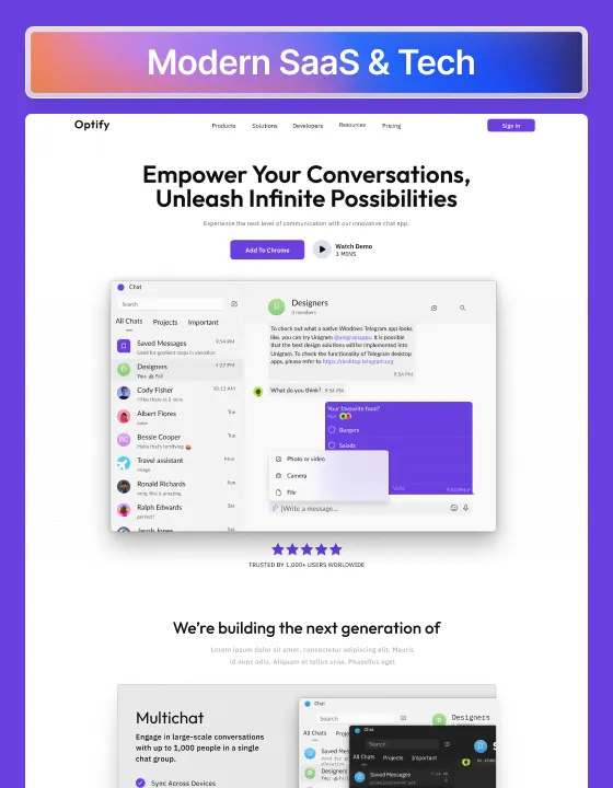 Optify template preview