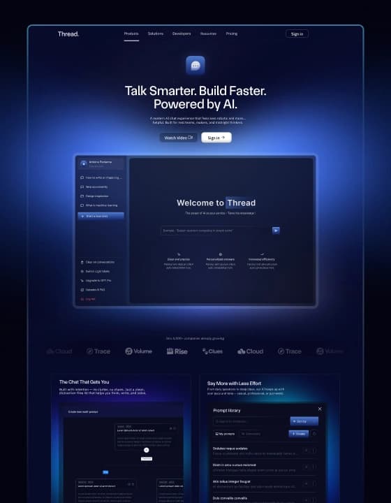 Thread template preview