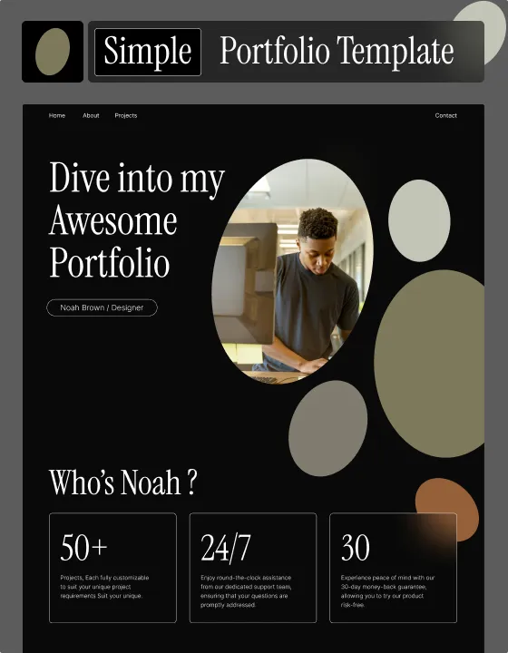 Ashina Design Portfolio template preview