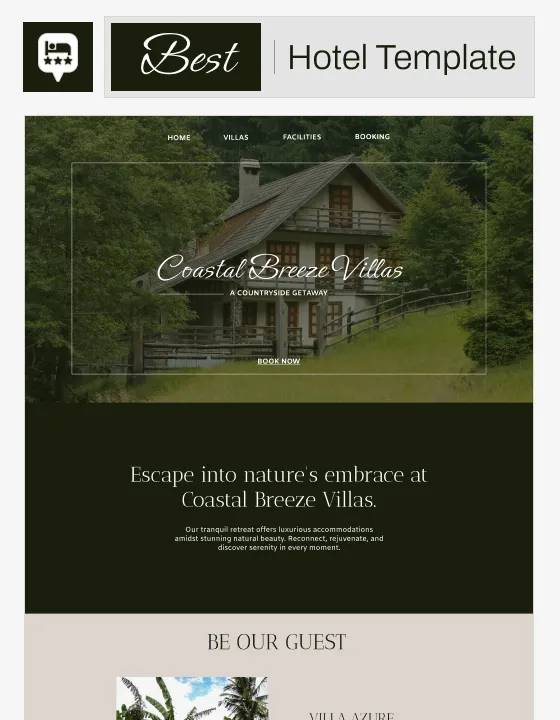 Coastal Hotels & Lodging template preview