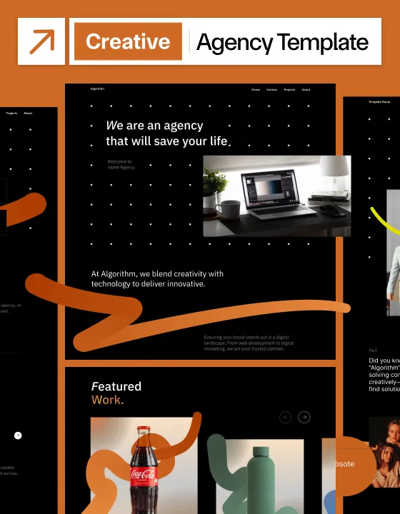 Algorithm Creative Agency template preview