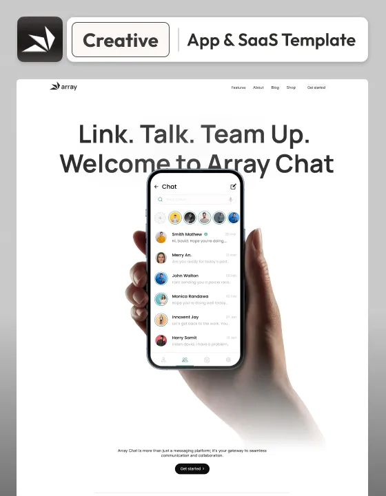 Array Software & SaaS template preview