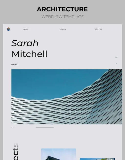 Blue-print Architecture template preview