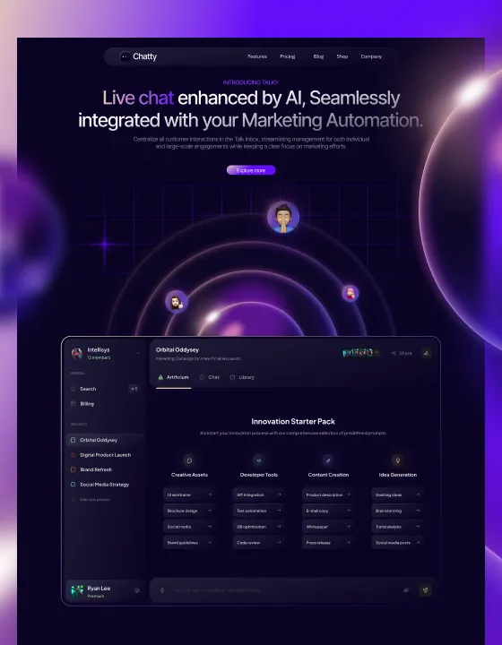 Chatty AI template preview