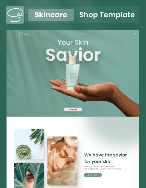 Savior Beauty & Wellness Store template preview