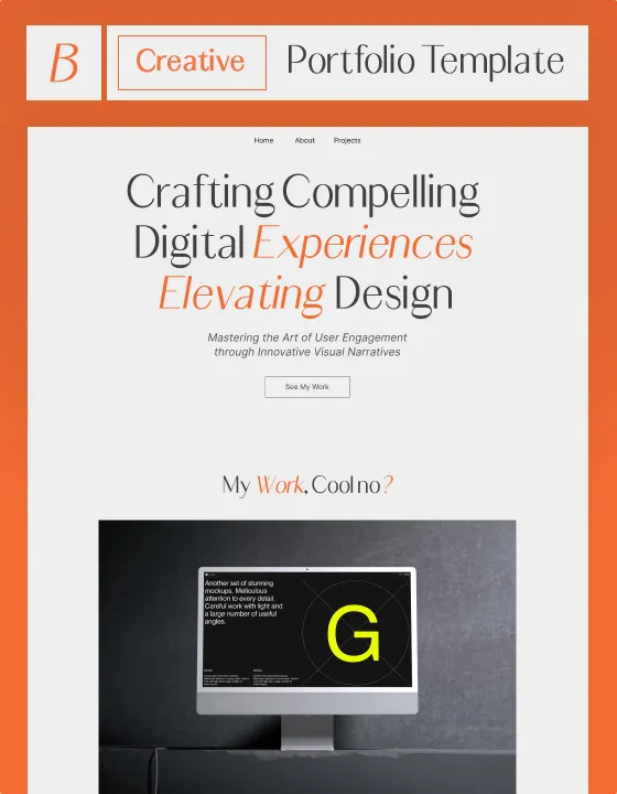 Blade Design Portfolio template preview